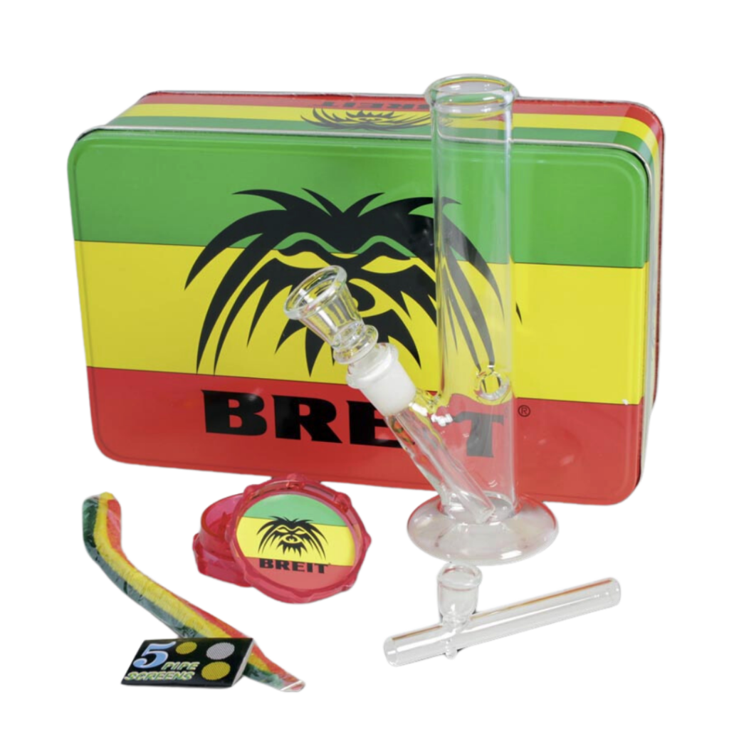 Breit Gaveæske, Bong, Pibe, grinder mm.