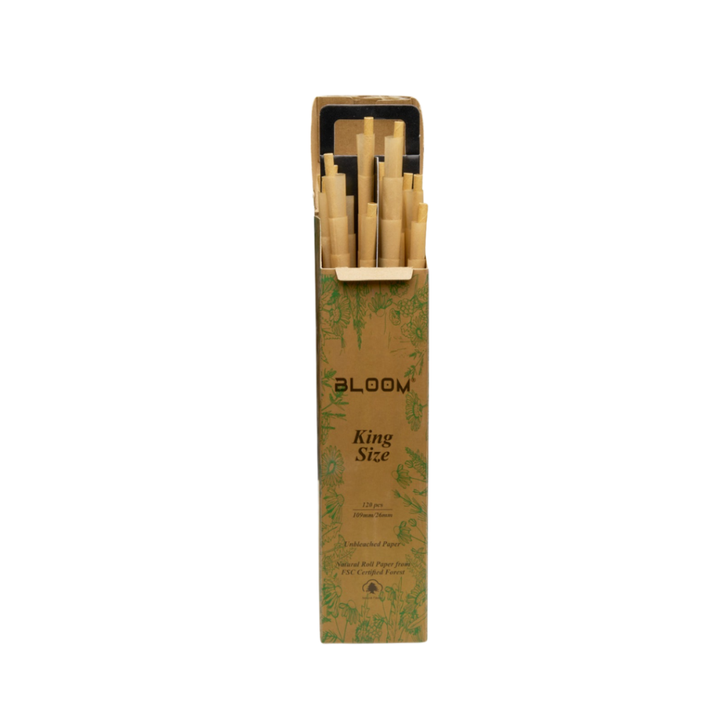 Bloom Unbleached cones King Size 120 stk