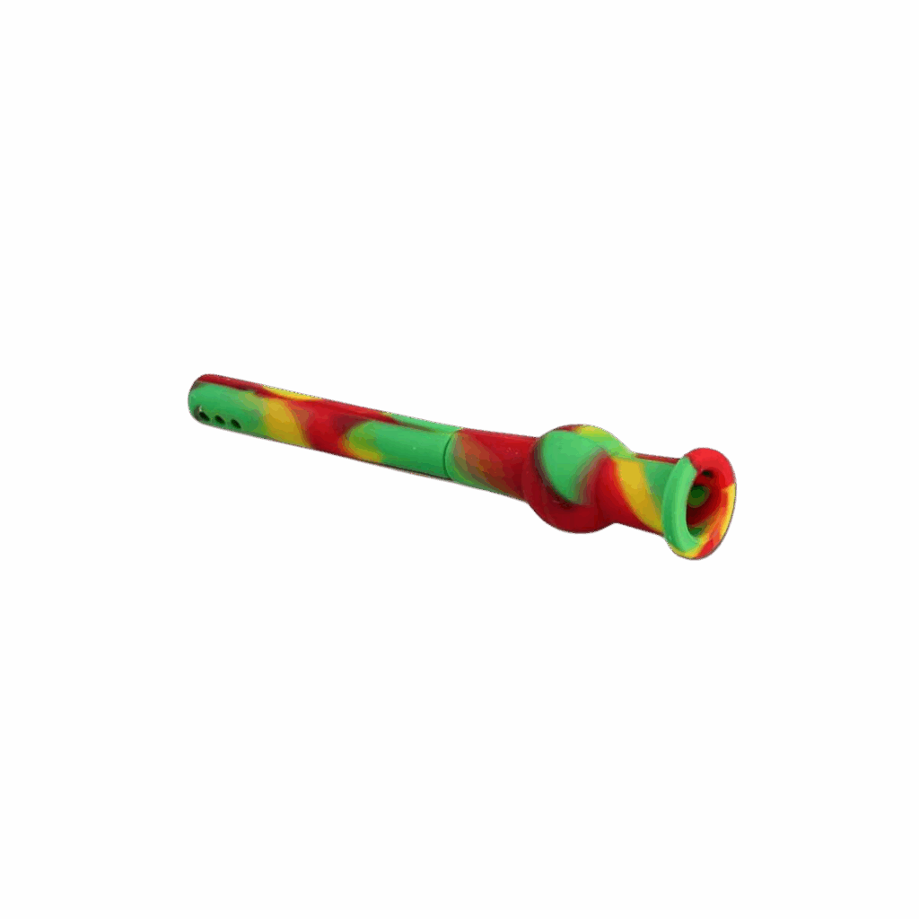 Silicone Chillum rasta - Black Leaf SG14