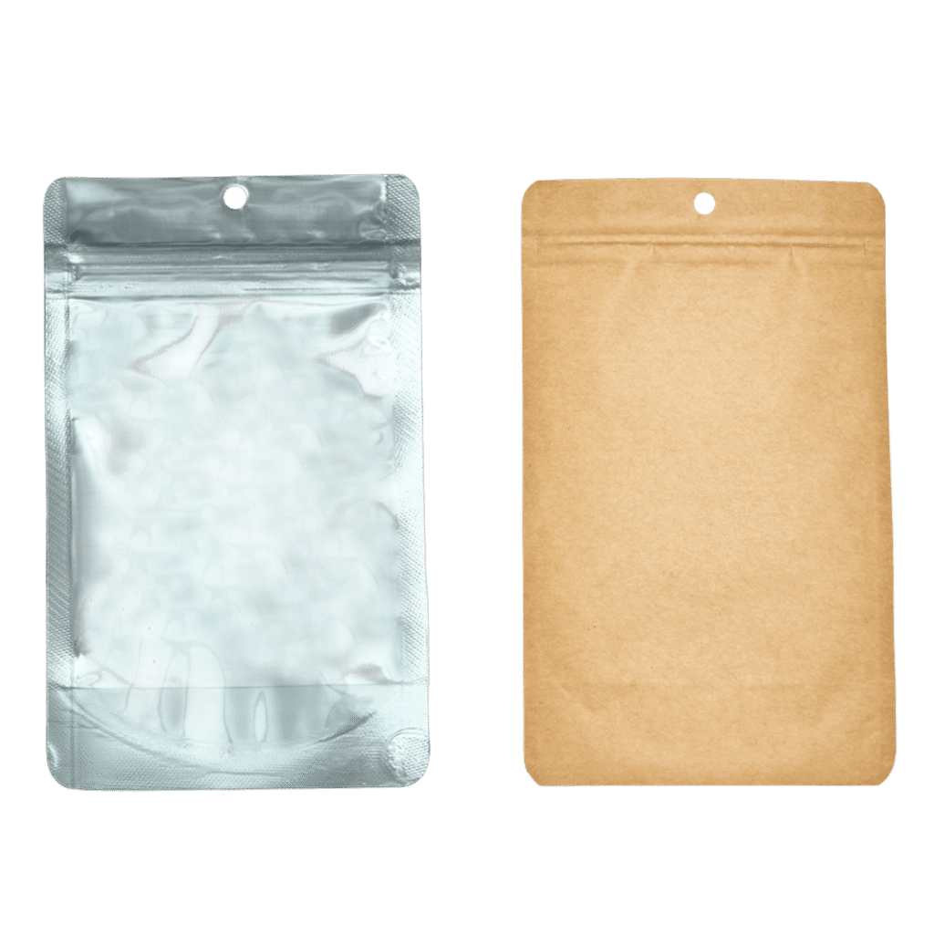 Qnubu Zip Bag Brun - 50stk. Lugt fri