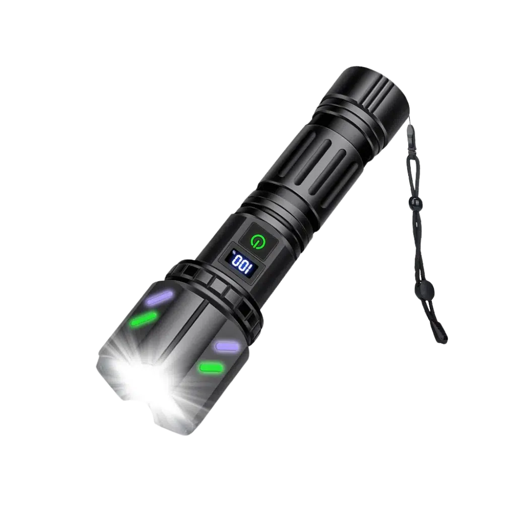 Lommelykt med to brytere 15 000 lumen + oppladbart batteri