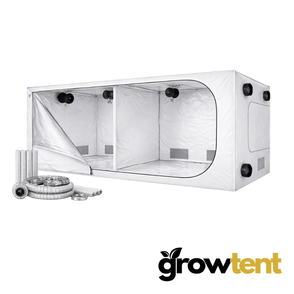 Grow Tent 240x120x200 cm, 600D White, 19 mm stænger